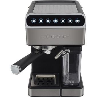 Кофеварка рожковая Polaris PCM 1535E Adore Cappuccino, нержавеющая сталь