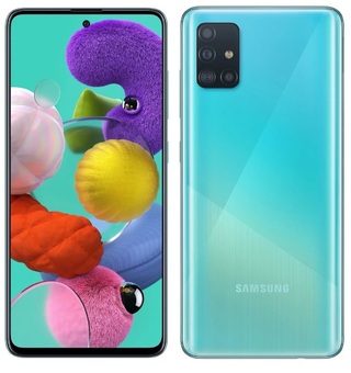 Смартфон Samsung Galaxy A51 64GB, голубой