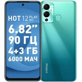 Смартфон Infinix HOT 12 PLAY NFC 4/64 ГБ, зеленый