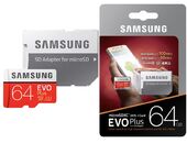Карта памяти Samsung MicroSDXC EVO Plus + SD адаптер MB-MC64GA/RU(class 10)