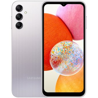Смартфон Samsung Galaxy A14 6/128 ГБ, Dual nano SIM, серебристый