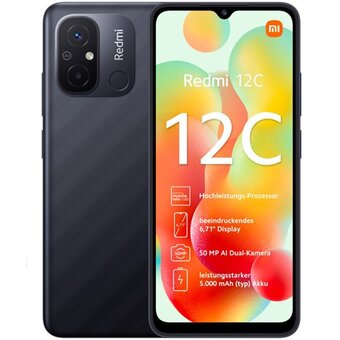 Смартфон Xiaomi Redmi 12C 4/64 ГБ Global, 2 nano SIM, серый графит