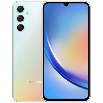 Смартфон Samsung Galaxy A24 6/128 ГБ, Dual nano SIM, серебристый