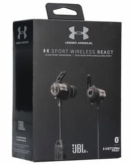 Беспроводные влагостойкие наушники-гарнитура JBL UA Sport Wireless React черный 