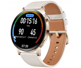 Смарт-часы HUAWEI GT 3 MIL-B19 Gold SS / White Leather