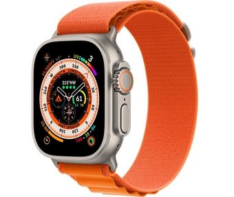Умные часы Apple Watch Ultra 49 мм Titanium Case GPS + Cellular, титановый/оранжевый Alpine Loop