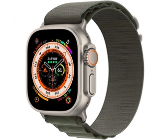 Умные часы Apple Watch Ultra 49 мм Titanium Case GPS + Cellular, титановый/зеленый Alpine Loop