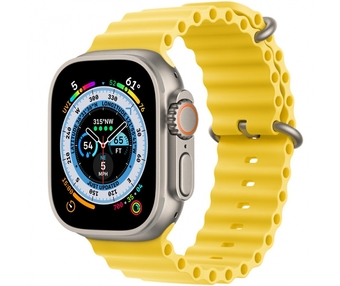 Умные часы Apple Watch Ultra 49 мм Titanium Case GPS + Cellular, титановый/желтый Ocean Band