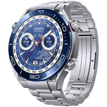 Смарт-часы HUAWEI WATCH Ultimate Steel (CLB-B19), серебристый 