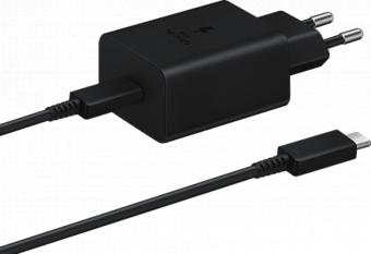 Сетевое зарядное устройство Samsung EP-T4510 + кабель USB Type-C, 45 Вт, черный