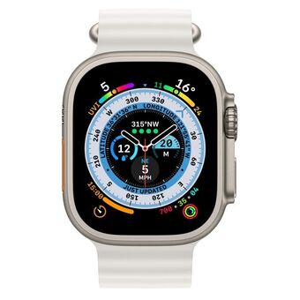 Умные часы Apple Watch Ultra 49 мм Titanium Case GPS + Cellular, титановый/белый Ocean Band