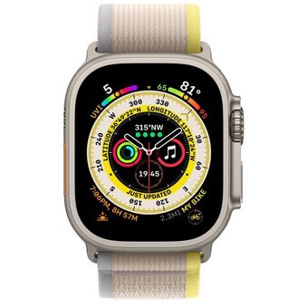 Умные часы Apple Watch Ultra 49 мм Titanium Case GPS + Cellular, титановый/желто-бежевый Trail Loop