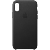 Чехол-накладка Apple iPhone X Leather(кожаный)Case Black