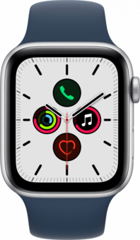 Умные часы Apple Watch SE 40 мм Aluminium Case, серебристый/синий омут омут