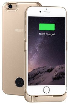 Чехол-аккумулятор INTERSTEP Metal battery case для iPhone 6/7 3000 мА·ч, gold