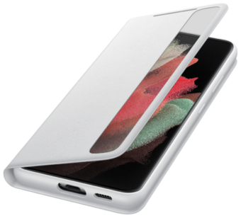 Чехол-книжка Samsung Smart Clear View Cover для S21 Ultra Light Gray (EF-ZG998CJEGRU)