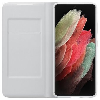 Чехол-книжка Samsung Smart LED View Cover для S21 Ultra Light Gray (EF-NG998PJEGRU)