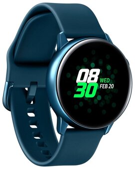 Samsung Смарт-часы Samsung Galaxy Watch Active SM-R500NZGASER, 1.1", SAmoled, 39.5 мм, морская волна