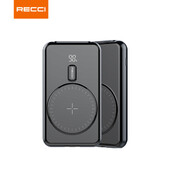 Внешний аккумулятор с беспроводной зарядкой Recci RPB-P18 Magnetic MagSafe 10000мАч, 22.5+PD20 Вт, gray
