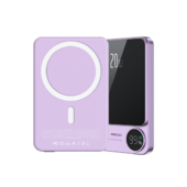 Внешний аккумулятор с беспроводной зарядкой Recci RPB-W15 Power Bank 5000мАч, 20 Вт, фиолетовый